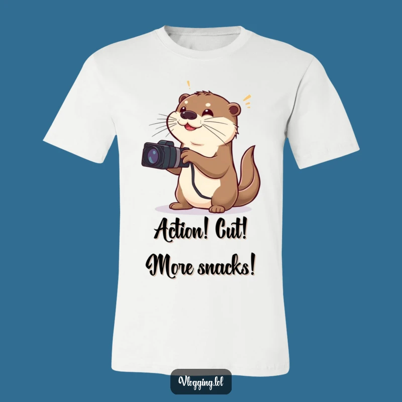Funny Otter Director T-Shirt: Exaggerated Movie Magic, Hilarious Gift for Actors