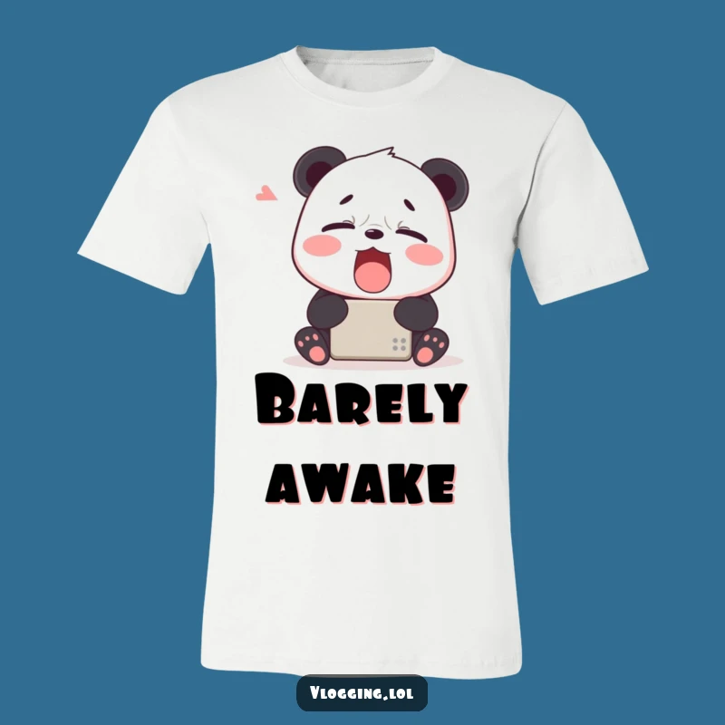 Funny Tired Panda Device T-Shirt: Hilarious Tee for Exhausted Souls!