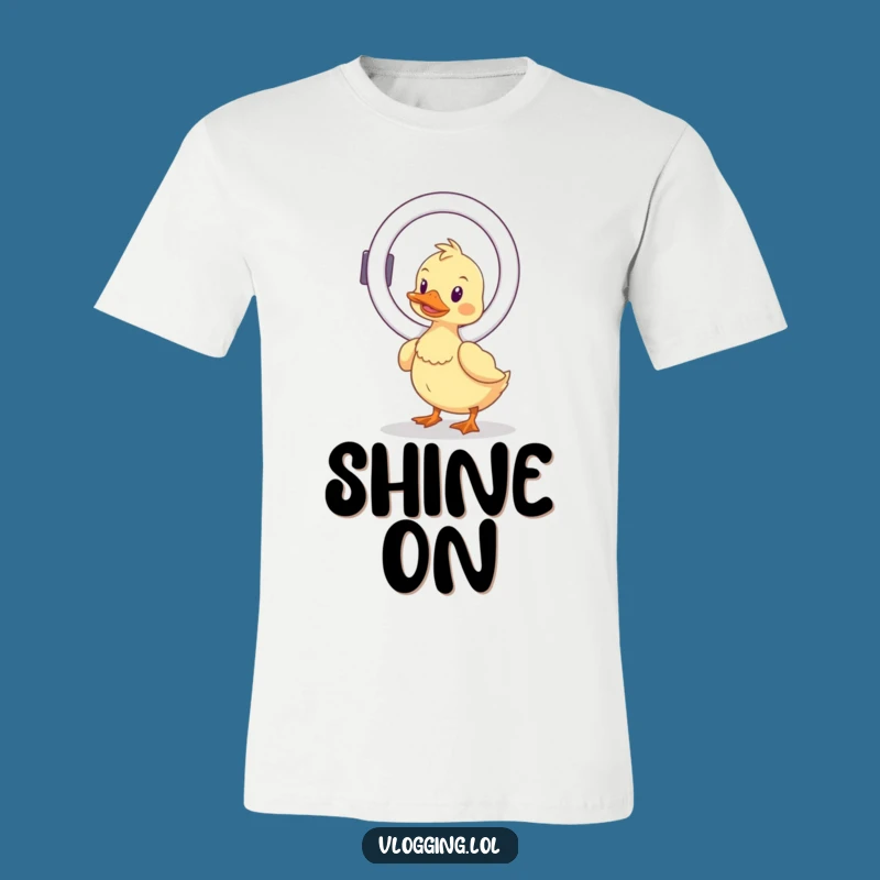 Funny Wobbly Duck T-Shirt: Ring Light Struggle - Awesome Funny Gift for Creators