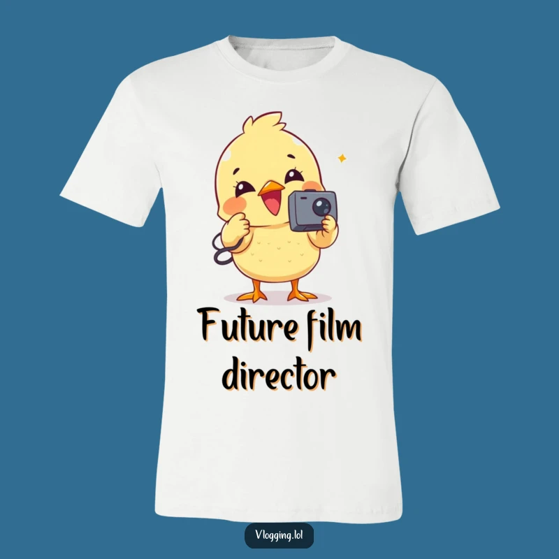 Funny Chick Vlogger T-Shirt - Cute Recording Bird Design, Perfect Humor Gift