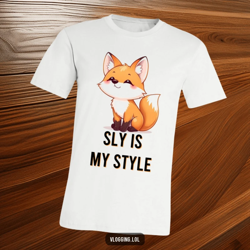 Funny Fox T-Shirt: A playful fox wiggles its nose at the camera, with a mischievous and cute expression.