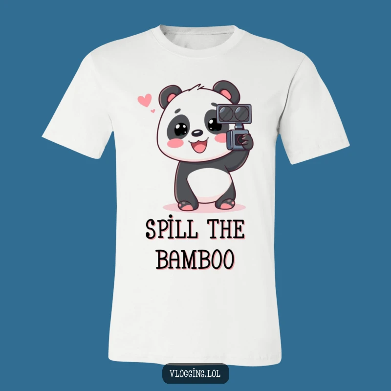 Funny Panda Vlogger T-Shirt: Animated Chat Tee, Hilarious Gift!