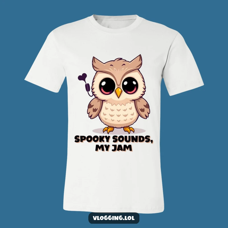 Funny Joyful Owl T-Shirt - Spooky Sound Recording Gift