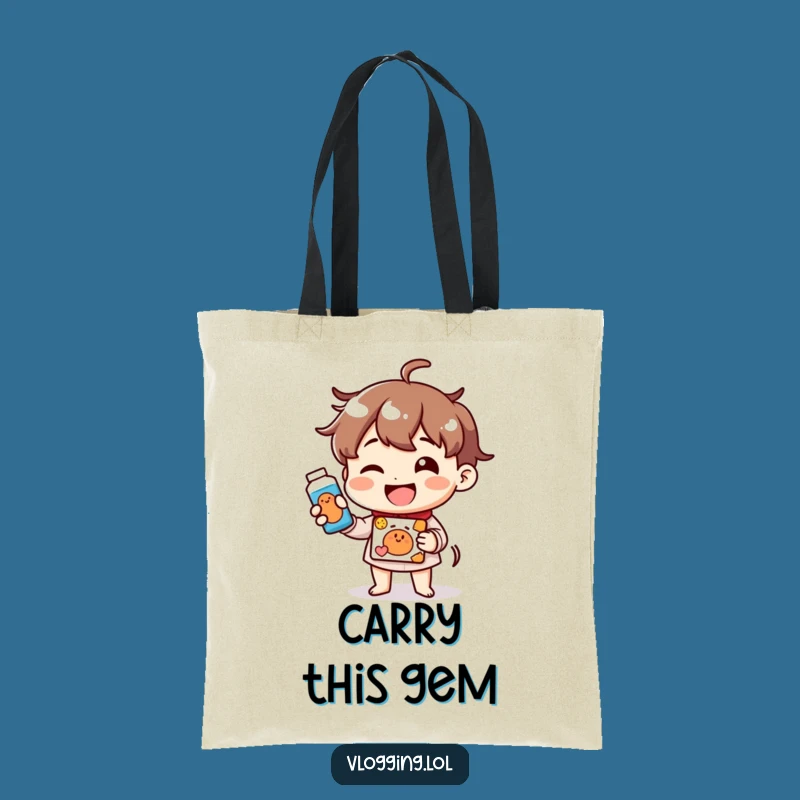 Funny Cheerful Demo Tote Bag: Carry Your Finds with Joy
