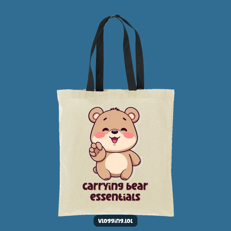 Funny Bear Watching Tote Bag - Hilarious Enthusiast Accessory