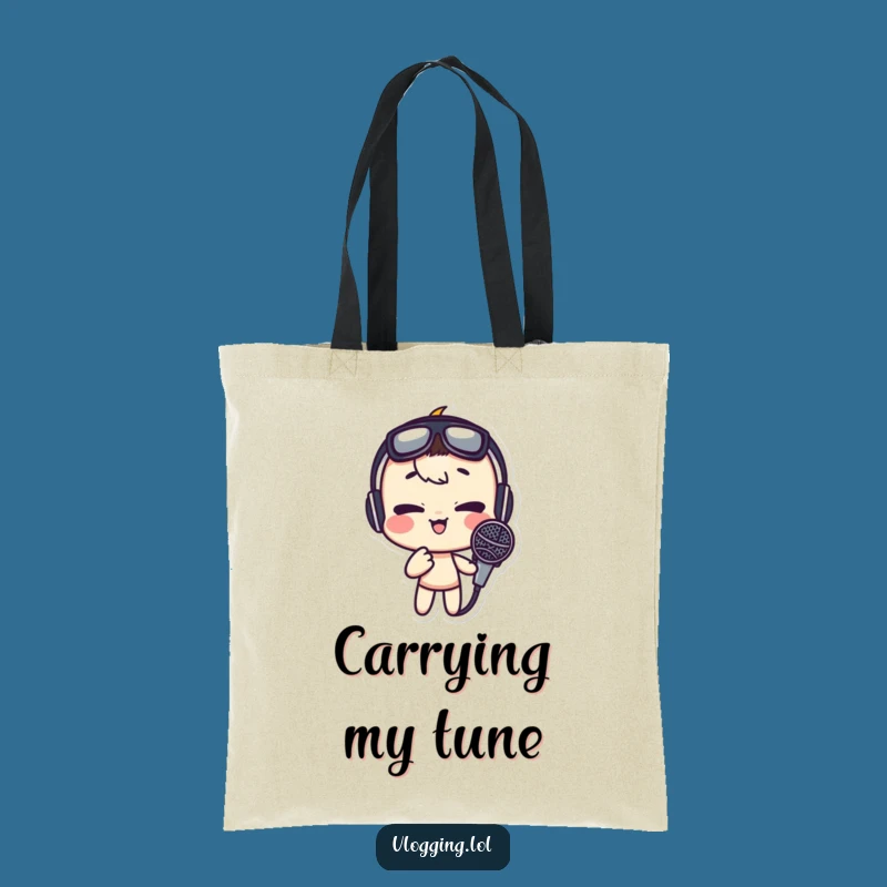 Funny Microphone Face Tote Bag: Carry Your Laughs in Style