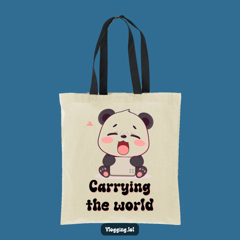 Funny Tired Panda Tote Bag: Carry Your Exhaustion with Style!