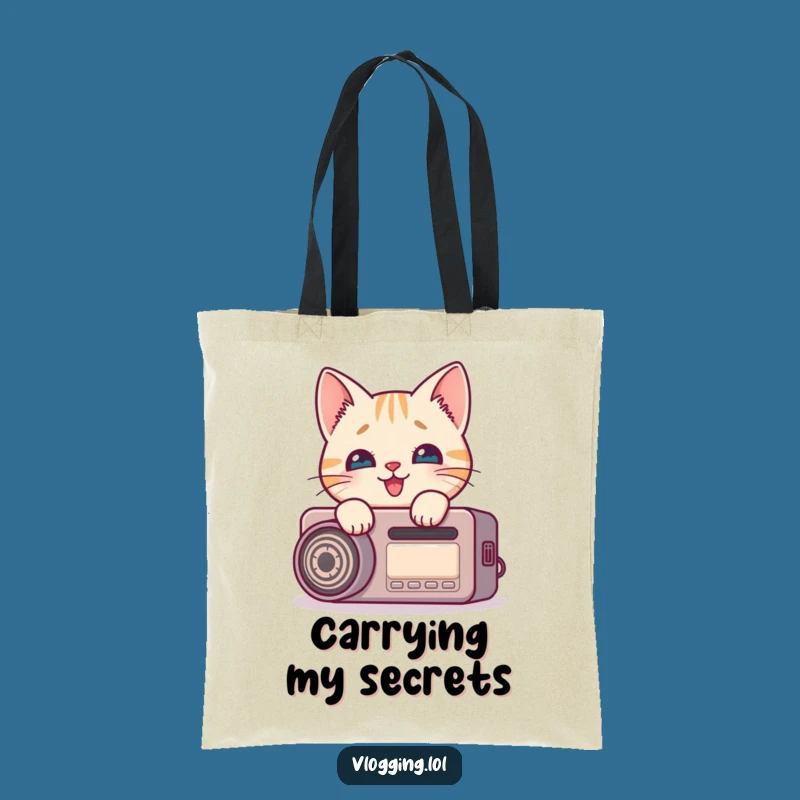 Funny Cat Podcast Tote Bag - Hilarious Creator Accessory