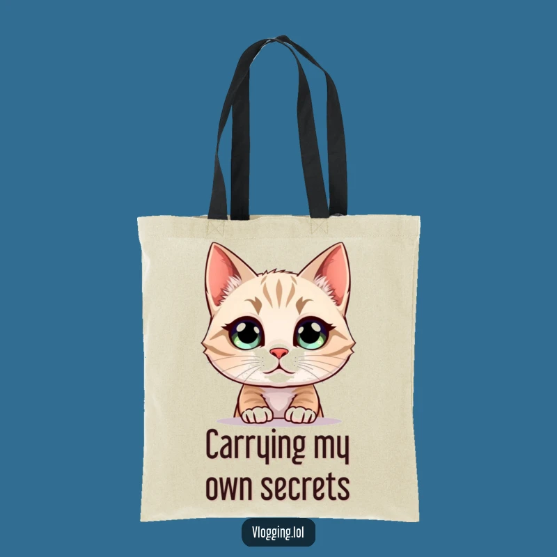Funny Cat Tote Bag: Hilarious Screen Staring Accessory, Great Gift!