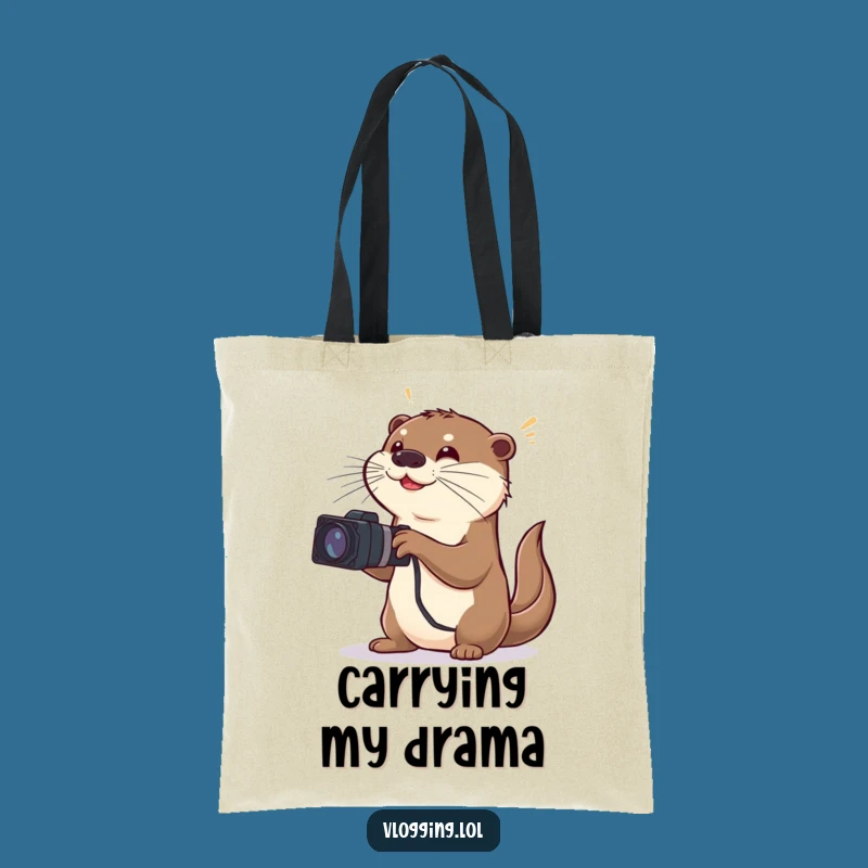 Funny Otter Movie Maker Tote Bag: Exaggerated Gestures, Carry Your Comedy