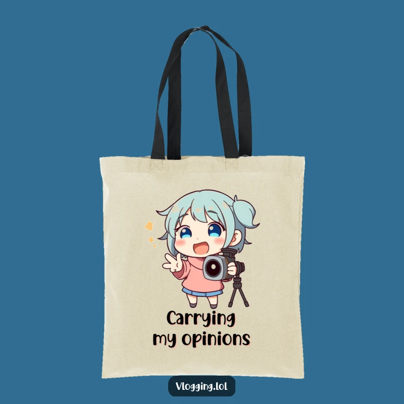 Funny Talking Character Tote Bag: Carry Your Chops with this Funny Gift