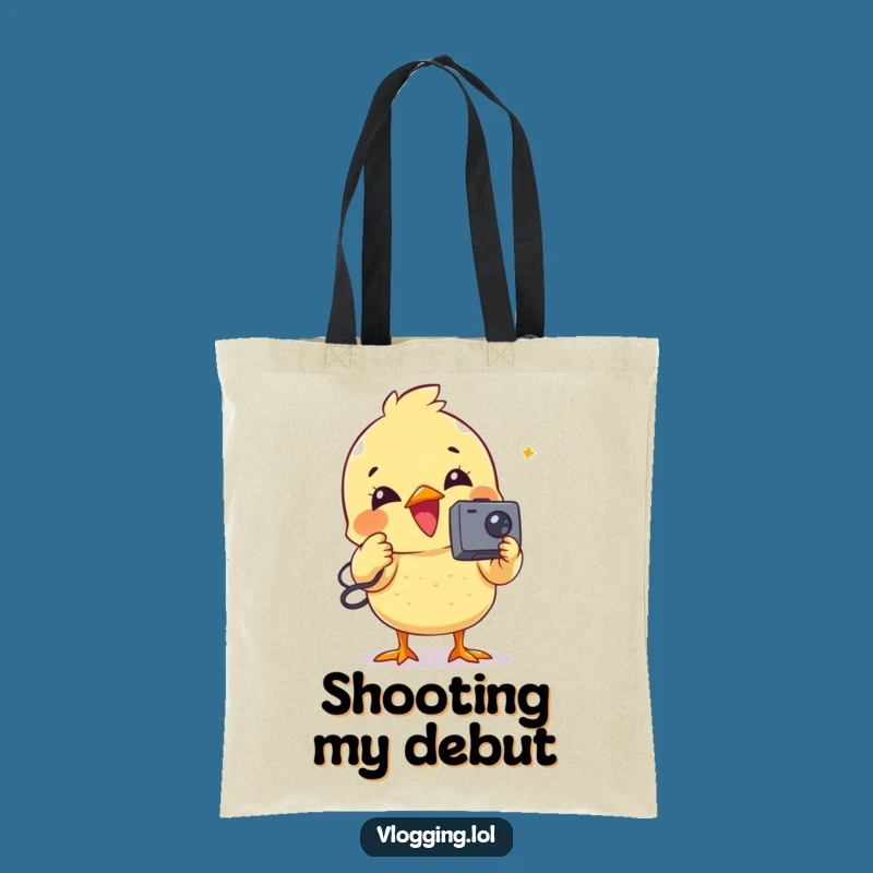 Funny Chick Vlogger Tote Bag - Durable Bag for Creators, Ideal Gift